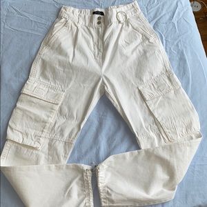 White cargo pants